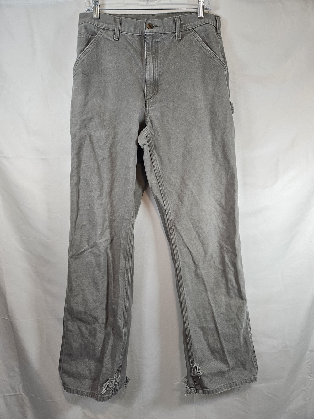 Carhartt Original Dungaree Fit Pants - Gray Distressed Irregular
